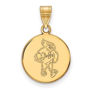 10k Yellow Gold Iowa State Medium Mascot Disc Pendant